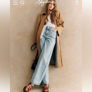 Sézane Clyde Trench Coat S (36) Like New